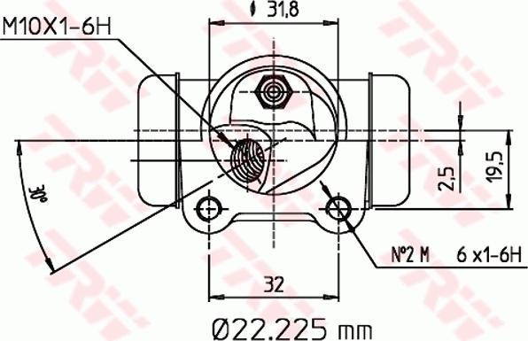 TRW BWH136 - Təkər əyləc silindri furqanavto.az