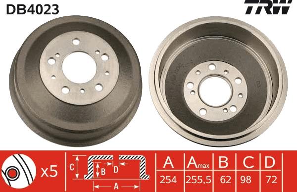 TRW DB4023 - Əyləc barabanı furqanavto.az