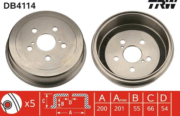 TRW DB4114 - Əyləc barabanı furqanavto.az