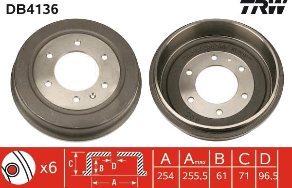 TRW DB4136 - Əyləc barabanı furqanavto.az