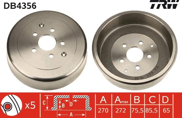 TRW DB4356 - Əyləc barabanı furqanavto.az