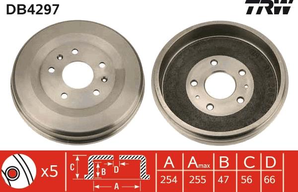 TRW DB4297 - Əyləc barabanı furqanavto.az