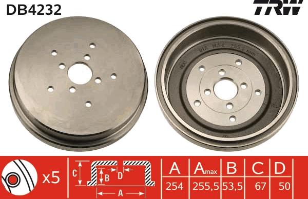 TRW DB4232 - Əyləc barabanı furqanavto.az