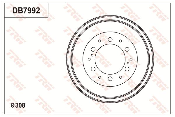 TRW DB7992 - Əyləc barabanı furqanavto.az