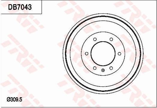 TRW DB7043 - Əyləc barabanı furqanavto.az