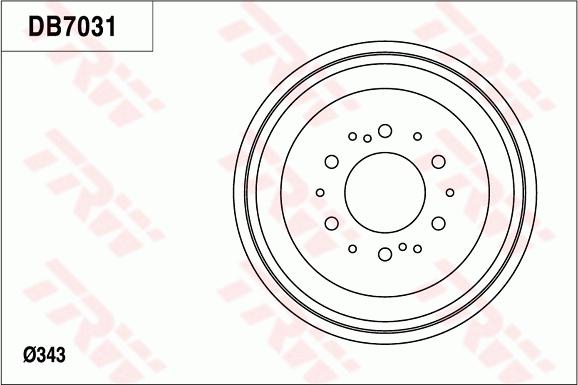 TRW DB7031 - Əyləc barabanı furqanavto.az