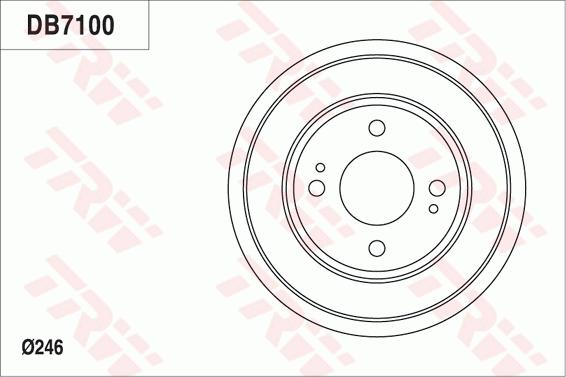 TRW DB7100 - Əyləc barabanı furqanavto.az