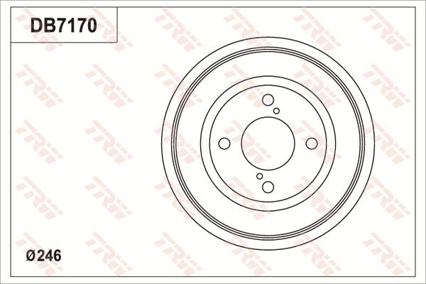 TRW DB7170 - Əyləc barabanı furqanavto.az