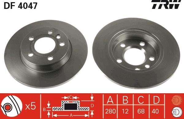 TRW DF4047 - Əyləc Diski furqanavto.az