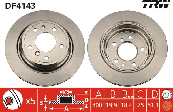 TRW DF4143 - Əyləc Diski furqanavto.az