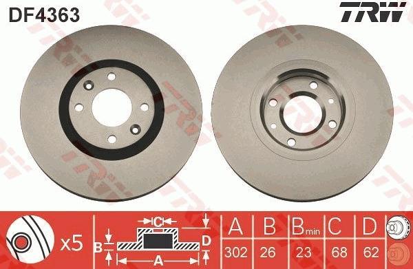 TRW DF4363 - Əyləc Diski furqanavto.az