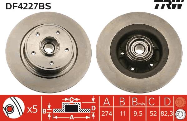 TRW DF4227BS - Əyləc Diski www.furqanavto.az