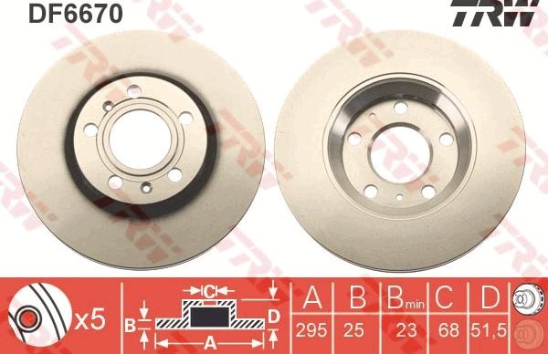 TRW DF6670 - Əyləc Diski furqanavto.az