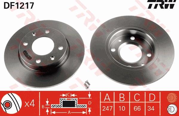 TRW DF1217 - Əyləc Diski www.furqanavto.az