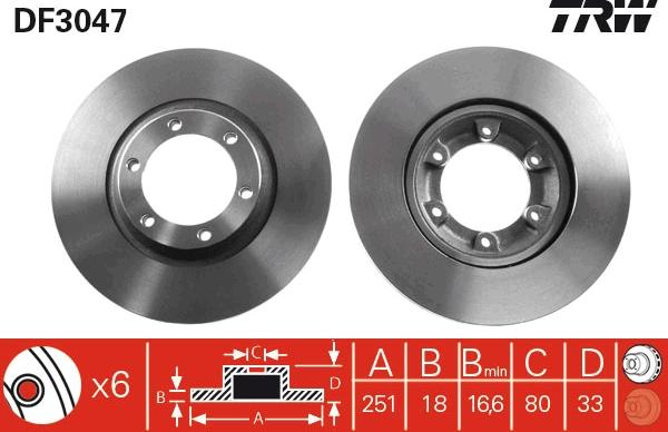 TRW DF3047 - Əyləc Diski furqanavto.az