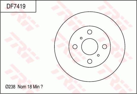 TRW DF7419 - Əyləc Diski furqanavto.az