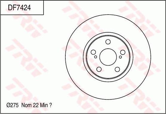 TRW DF7424 - Əyləc Diski furqanavto.az