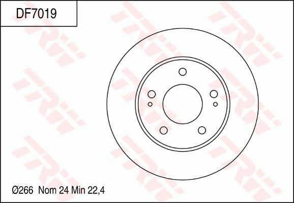 TRW DF7019 - Əyləc Diski furqanavto.az
