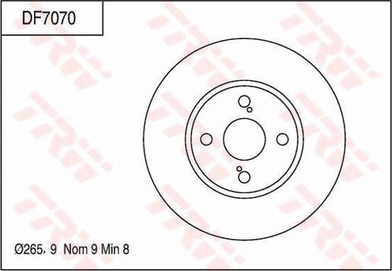 TRW DF7070 - Əyləc Diski furqanavto.az