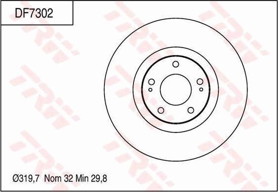 TRW DF7302 - Əyləc Diski furqanavto.az