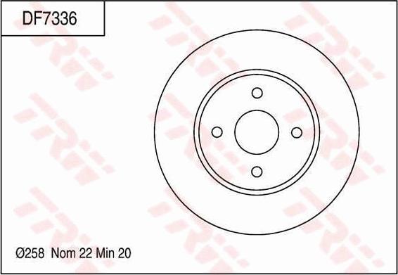 TRW DF7336 - Əyləc Diski furqanavto.az