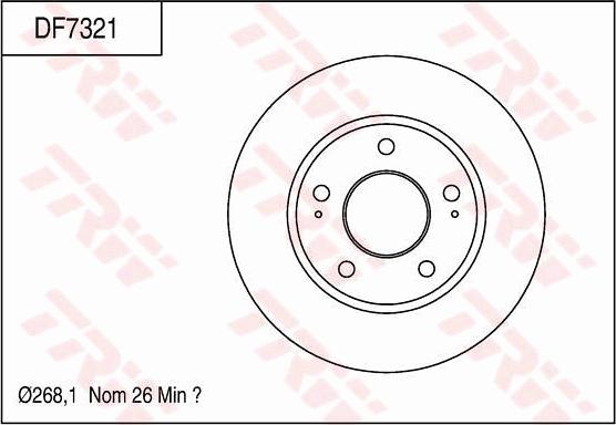 TRW DF7321 - Əyləc Diski furqanavto.az