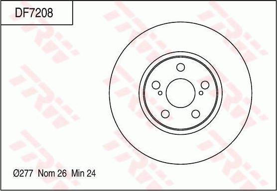 TRW DF7208S - Əyləc Diski furqanavto.az