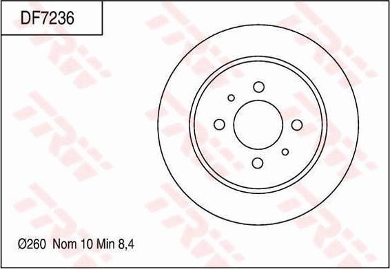 TRW DF7236 - Əyləc Diski furqanavto.az