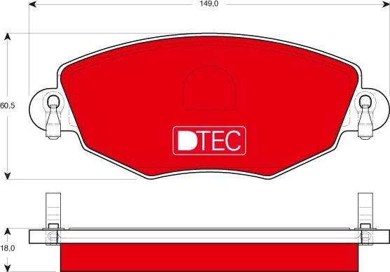 TRW GDB1434DTE - Əyləc altlığı dəsti, əyləc diski furqanavto.az