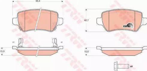 BOSCH F 026 000 030 - Əyləc altlığı dəsti, əyləc diski furqanavto.az