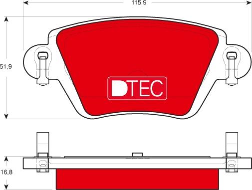 TRW GDB1525DTE - Əyləc altlığı dəsti, əyləc diski furqanavto.az