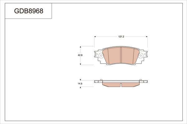 TRW GDB8968 - Əyləc altlığı dəsti, əyləc diski furqanavto.az