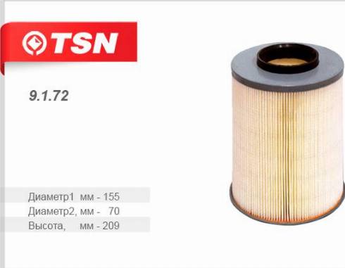 TSN 9.1.72 - Hava filtri furqanavto.az
