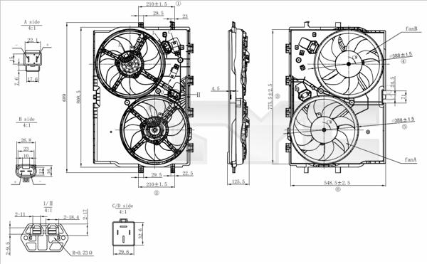 TYC 809-0039 - Fen, radiator furqanavto.az