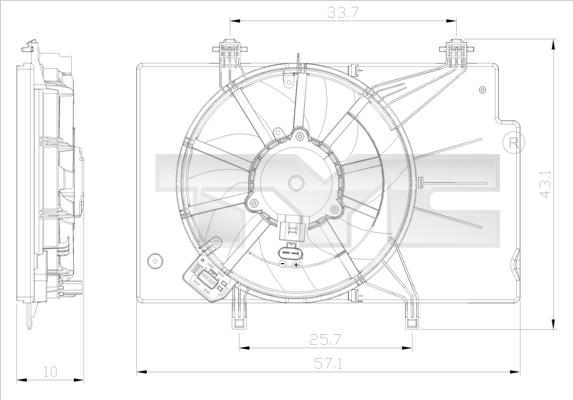 TYC 810-0043 - Fen, radiator furqanavto.az