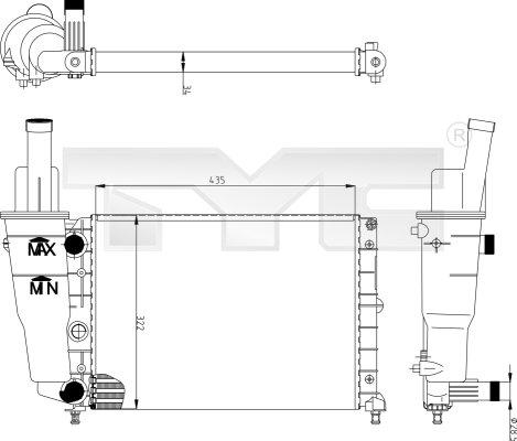 TYC 709-0004 - Radiator, mühərrikin soyudulması furqanavto.az