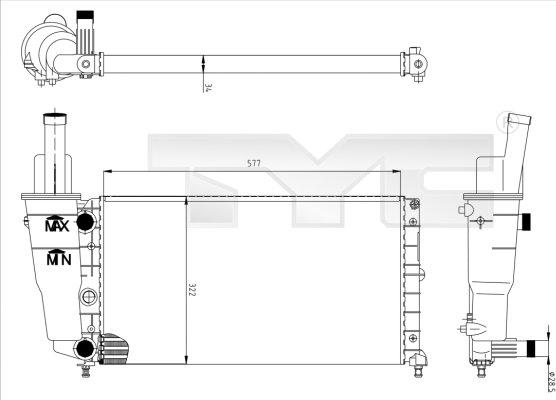 TYC 709-0005 - Radiator, mühərrikin soyudulması furqanavto.az