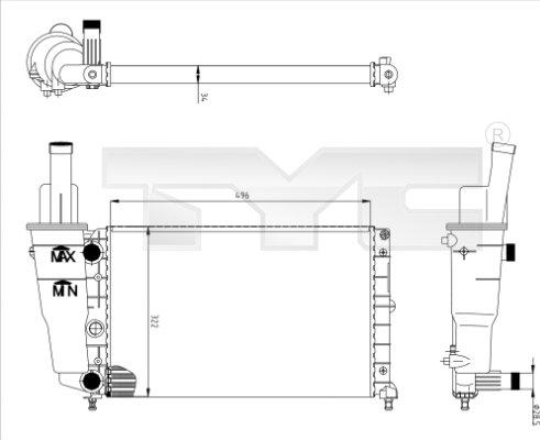 TYC 709-0006 - Radiator, mühərrikin soyudulması furqanavto.az