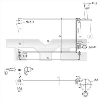 TYC 709-0019 - Radiator, mühərrikin soyudulması furqanavto.az