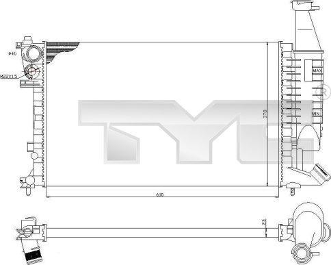 TYC 705-0069 - Radiator, mühərrikin soyudulması furqanavto.az