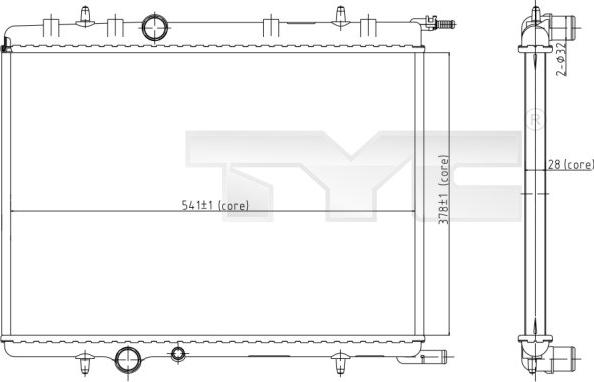 TYC 705-0066 - Radiator, mühərrikin soyudulması furqanavto.az