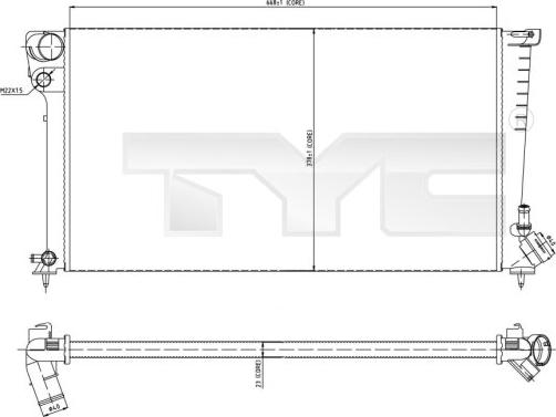 TYC 705-0001 - Radiator, mühərrikin soyudulması furqanavto.az