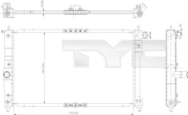 TYC 706-0003 - Radiator, mühərrikin soyudulması furqanavto.az