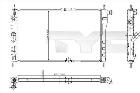 TYC 706-0015 - Radiator, mühərrikin soyudulması furqanavto.az