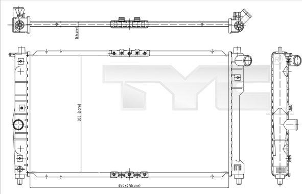 TYC 706-0016 - Radiator, mühərrikin soyudulması furqanavto.az