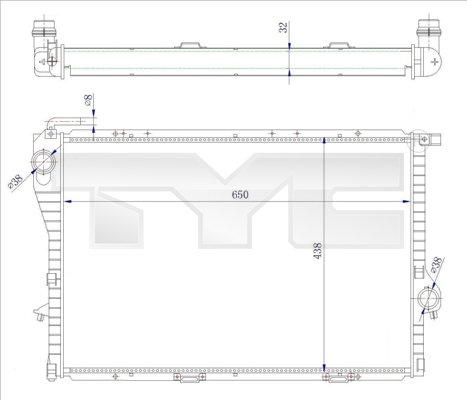 TYC 703-0005-R - Radiator, mühərrikin soyudulması furqanavto.az