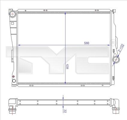 TYC 703-0006-R - Radiator, mühərrikin soyudulması furqanavto.az