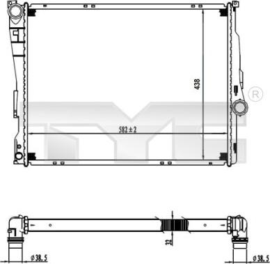 TYC 703-0006 - Radiator, mühərrikin soyudulması furqanavto.az