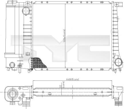 TYC 703-0003 - Radiator, mühərrikin soyudulması furqanavto.az