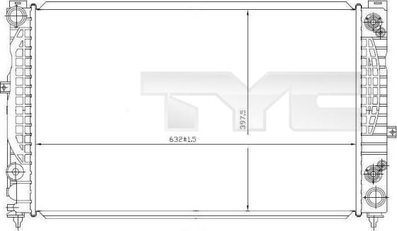 TYC 702-0008 - Radiator, mühərrikin soyudulması furqanavto.az